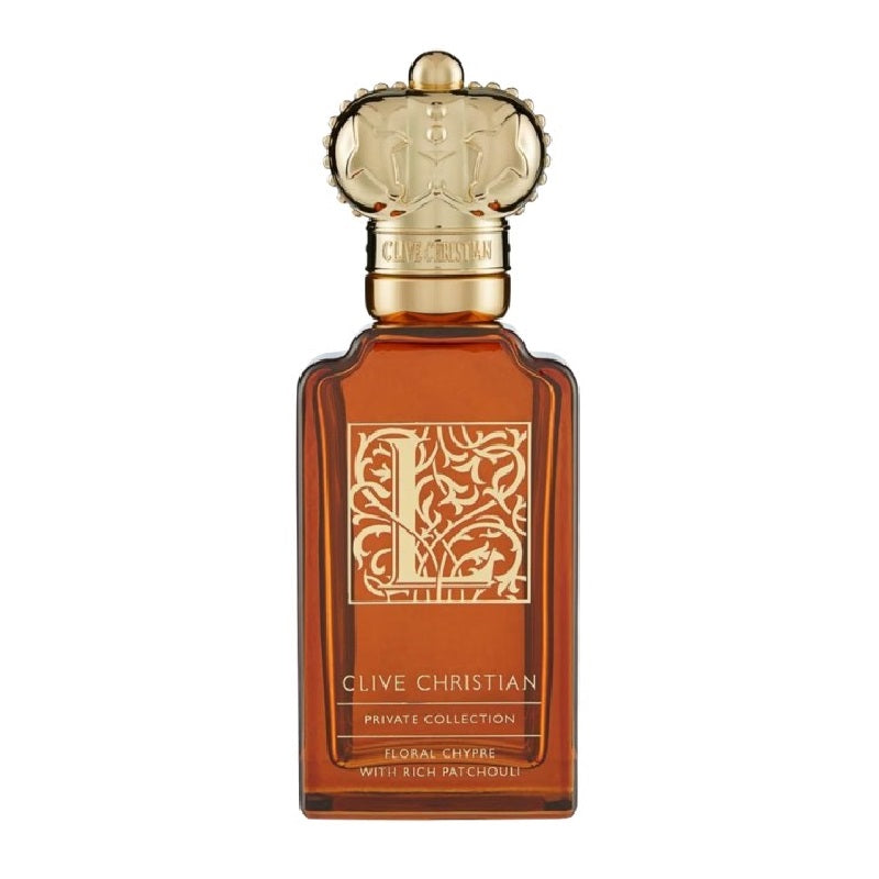 Clive Christian perfume bottle on a white background