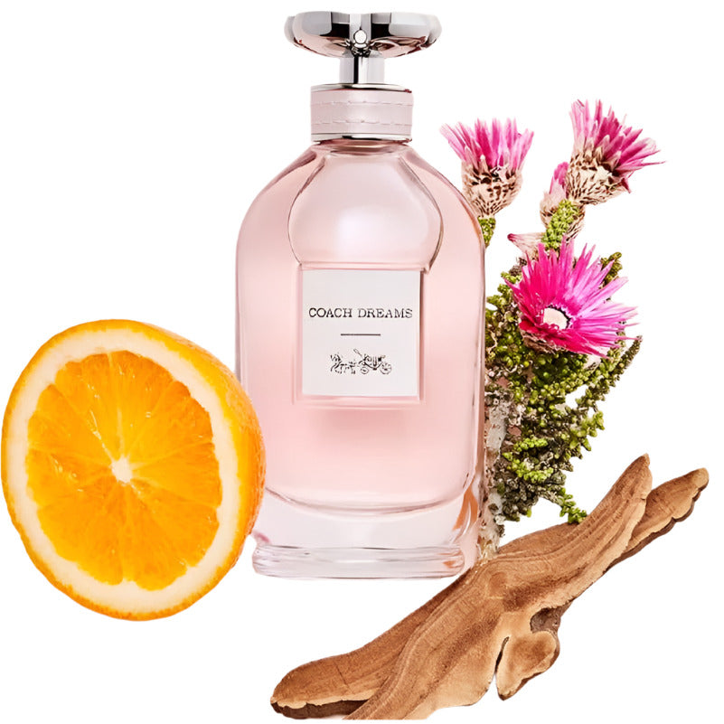 Lifestyle Image: Coach Dreams 40 ml Eau de Parfum by Coach – captured in a light and breezy desert-inspired setting evoking sunshine, movement and confident ease.