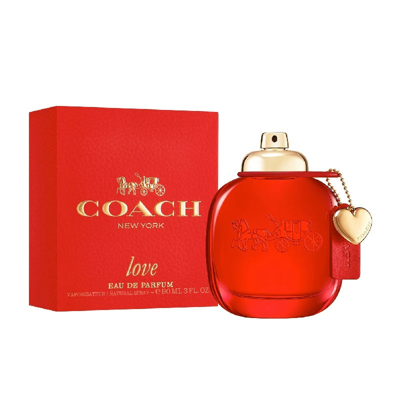 Coach Love Eau de Parfum bottle and packaging on a white background