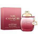 Coach Wild Rose Eau de Parfum bottle and packaging on a white background