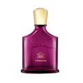 Creed Carmina Eau de Parfum bottle by Creed – elegant crimson glass flacon with gold accents symbolising power, luxury, and femininity.
