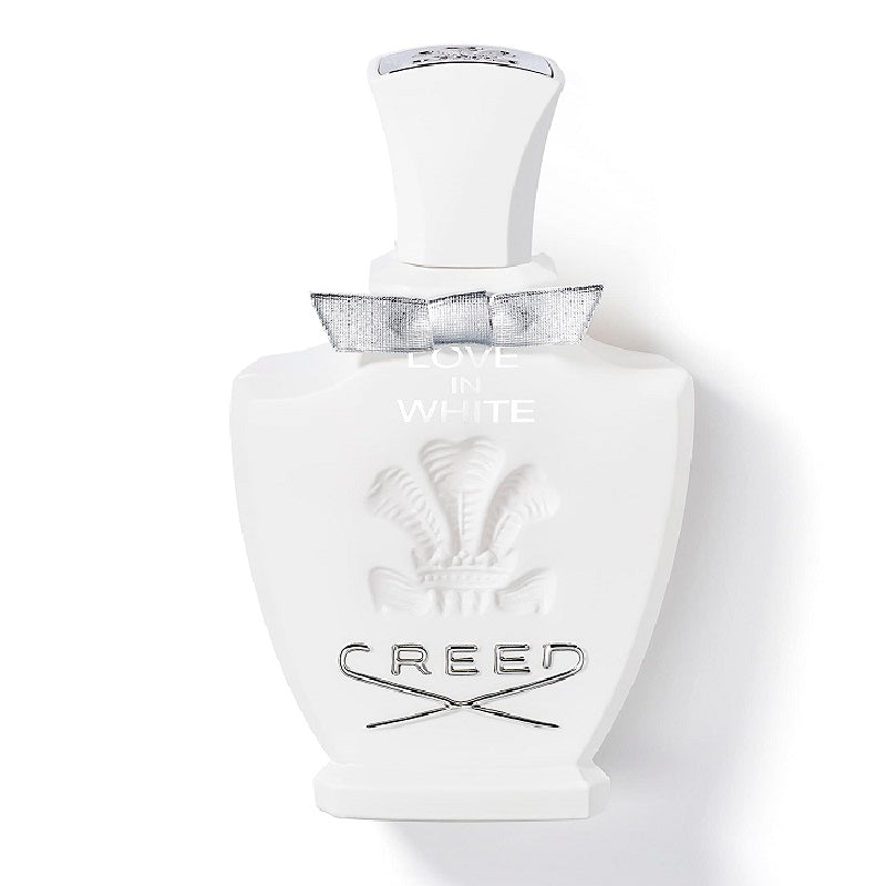 White Creed perfume bottle on a white background