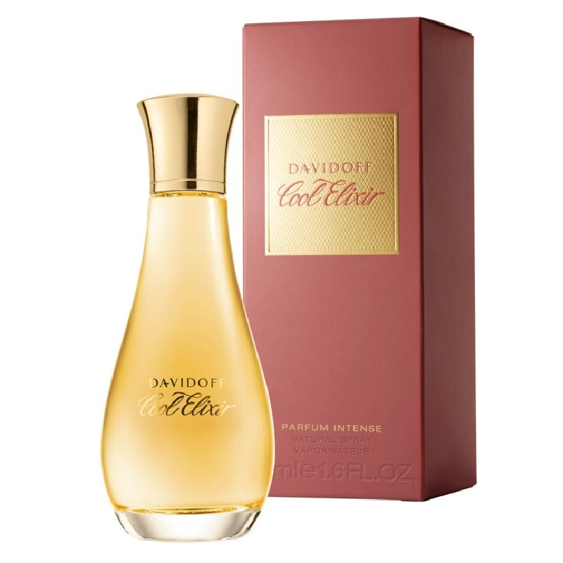 Davidoff Cool Elixir perfume bottle and packaging on a white background