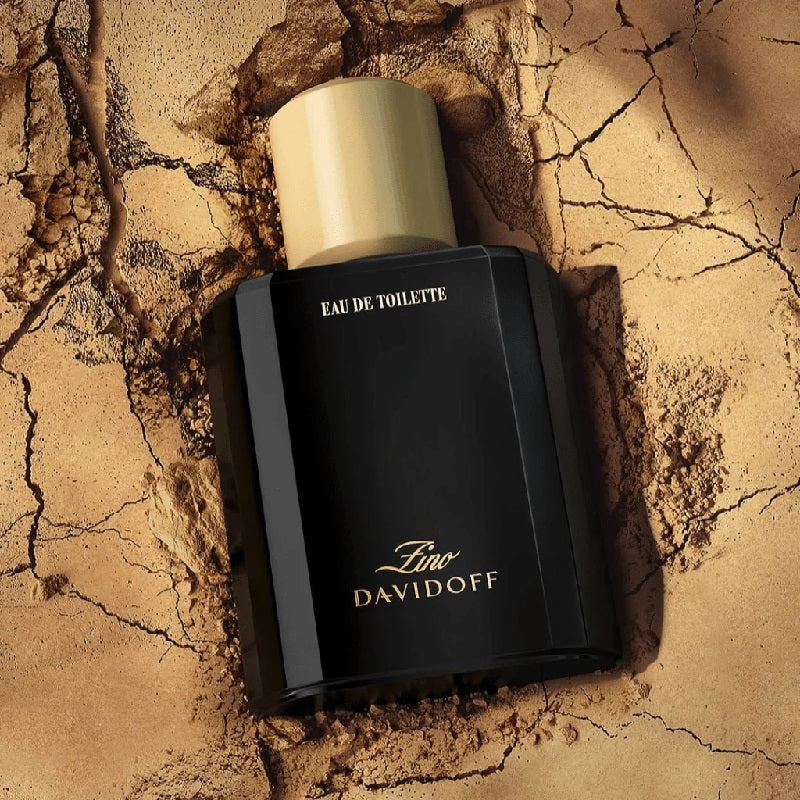 Davidoff perfume bottle on a textured beige background