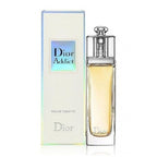 Dior Addict perfume bottle and packaging on a white background