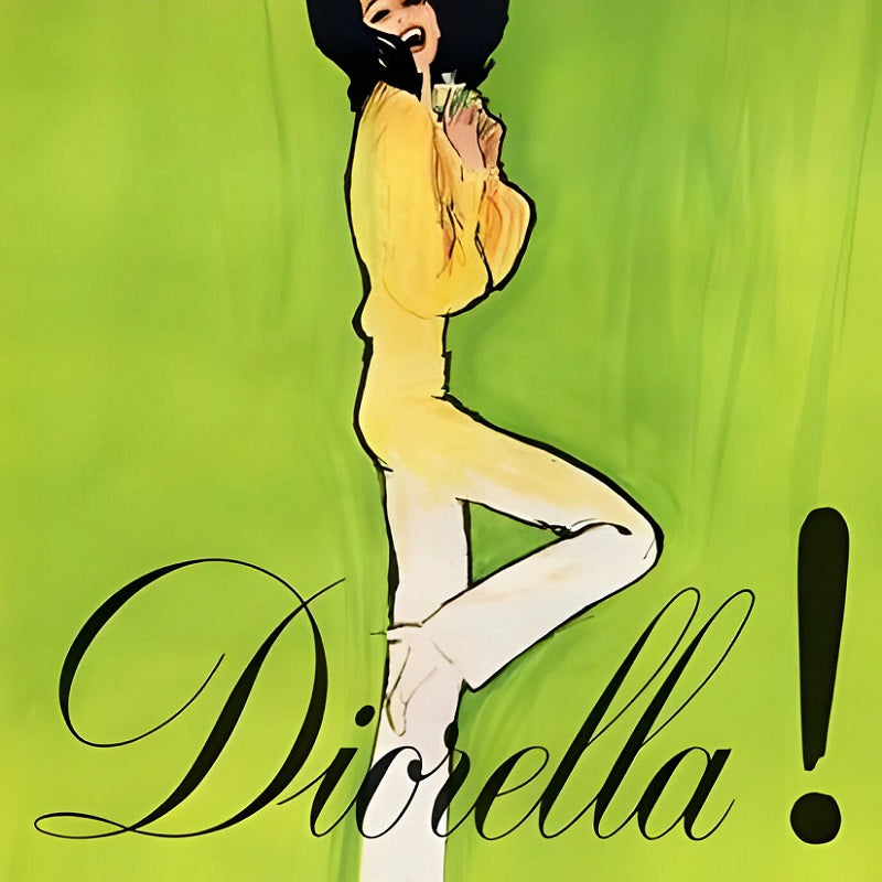 Illustration of a character in a yellow outfit with 'Dionne' text on a green background