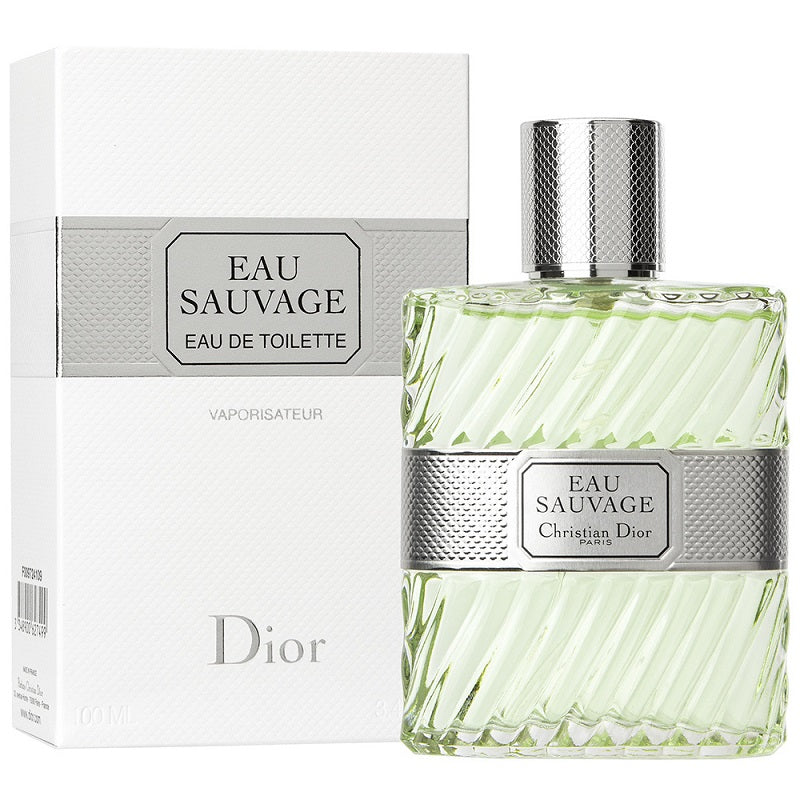 Dior Eau Sauvage Originale eau de toilette bottle and packaging, with the box displaying 'Eau de Toilette' and the Dior logo.