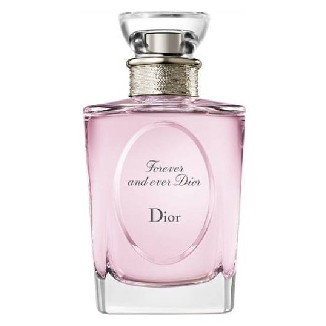 Pink Dior perfume bottle on a white background