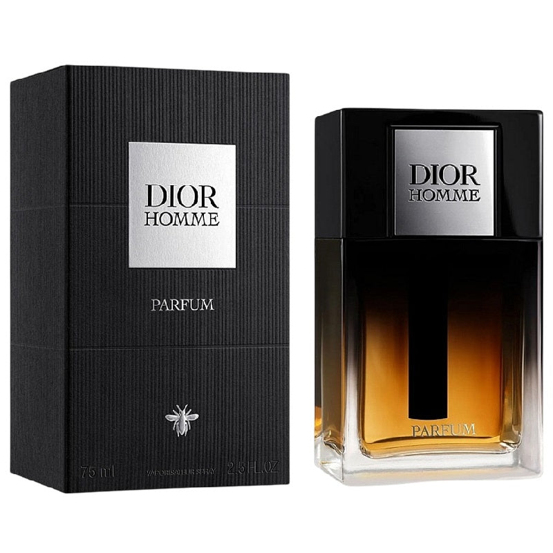 Dior Homme parfum bottle and packaging on a white background