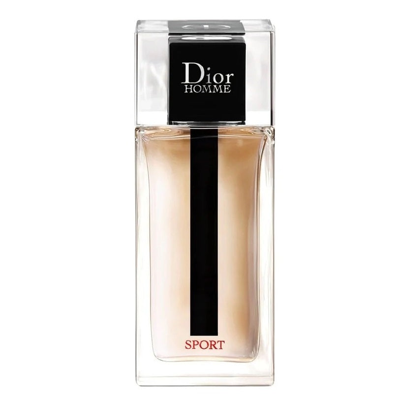 Dior Homme Sport perfume bottle on a white background