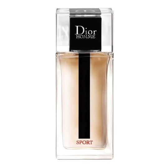 Dior Homme Sport perfume bottle on a white background