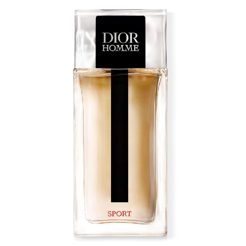Dior Homme Sport perfume bottle on a white background