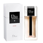 Dior Homme Sport perfume bottle and packaging on a white background