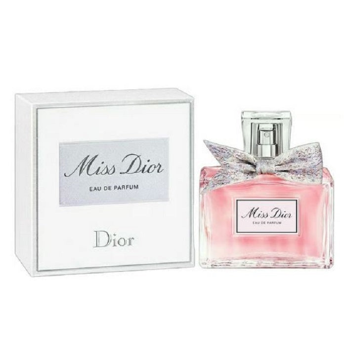 Miss Dior Eau de Parfum bottle and packaging on a white background
