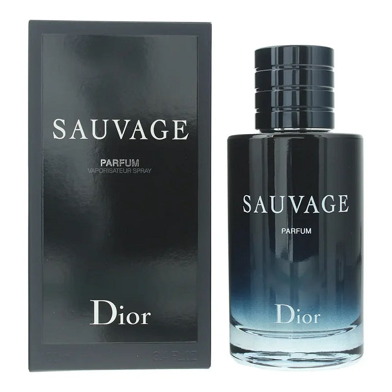 Dior Sauvage perfume bottle and packaging on a white background