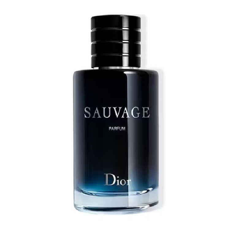 Dior Sauvage perfume bottle on a white background
