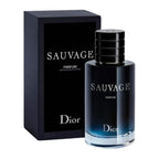 Dior Sauvage perfume bottle and packaging on a white background
