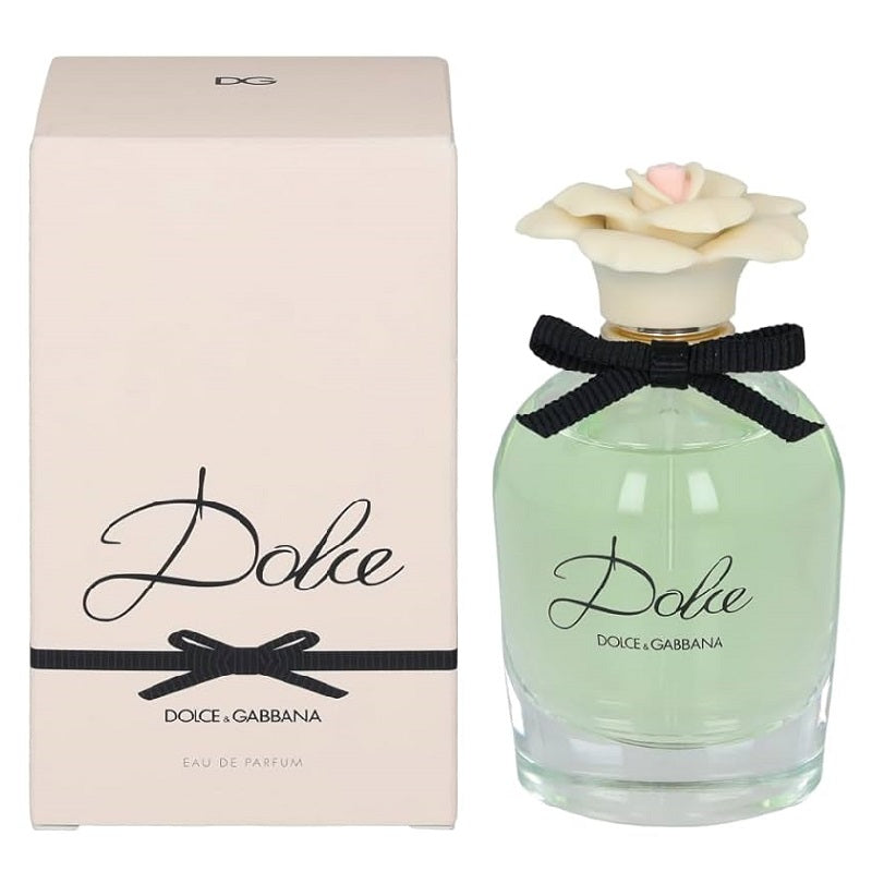 Dolce & Gabbana perfume bottle with packaging on a white background