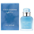 Dolce & Gabbana Light Blue Intense Eau de Parfum bottle and packaging, 50ml size, with branding visible.