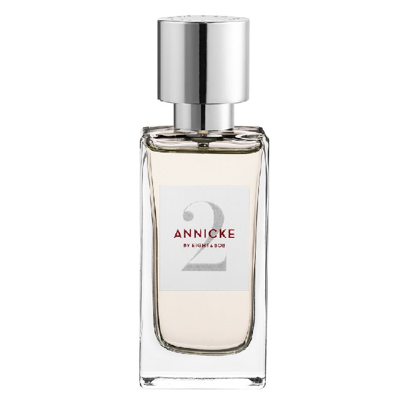Perfume bottle labeled '2 Annicke' by Aigner on a white background