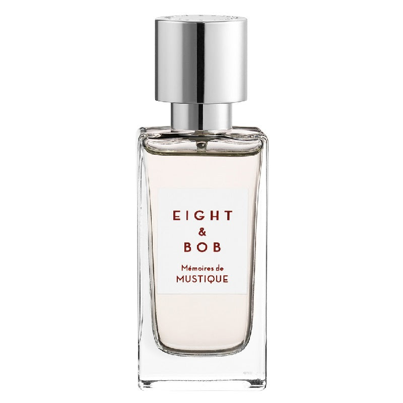 Perfume bottle labeled 'Eight & Bob' on a white background