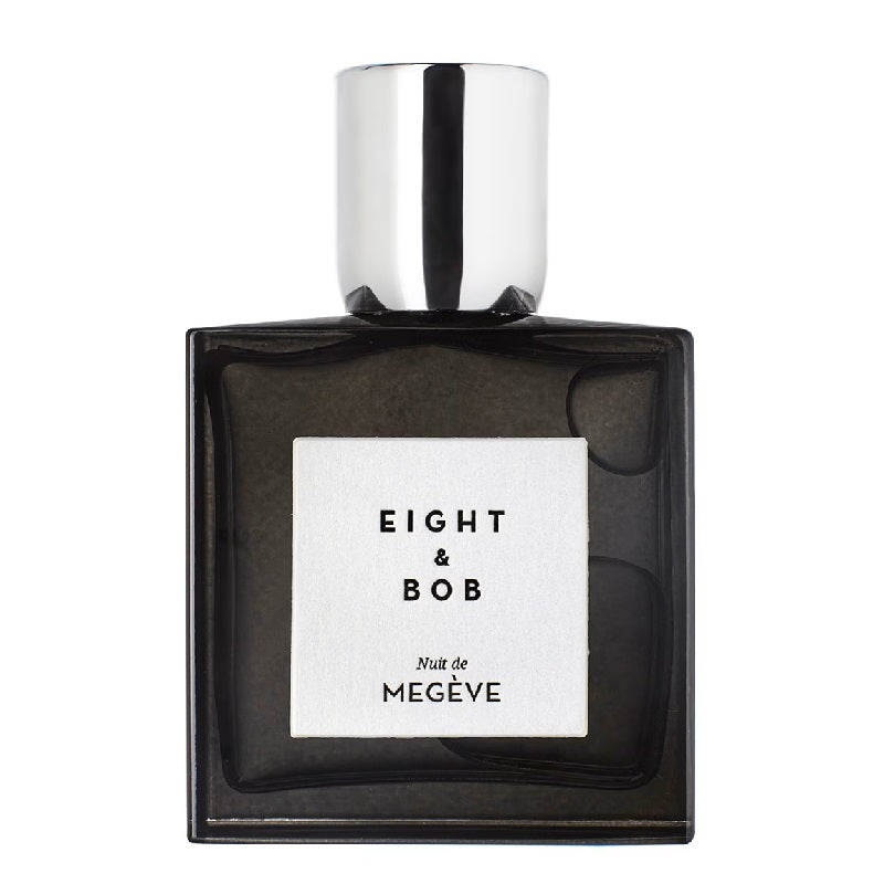 Perfume bottle with 'Eight & Bob' label on a white background