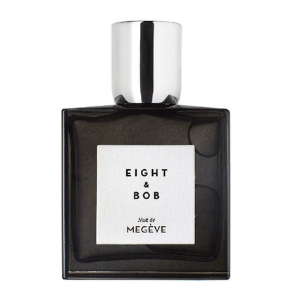 Perfume bottle with 'Eight & Bob' label on a white background