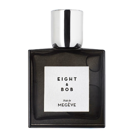 Perfume bottle with 'Eight & Bob' label on a white background