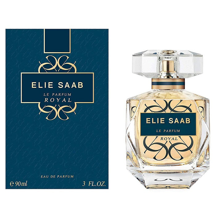Elie Saab Le Parfum Royal perfume bottle and packaging on a white background