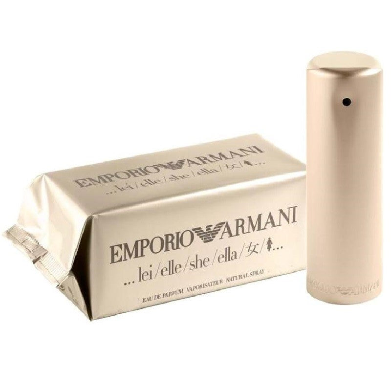Emporio Armani perfume bottle and packaging on a white background