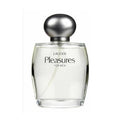 Estee Lauder Pleasures for Men Eau de Cologne bottle with a clear liquid and a silver cap.