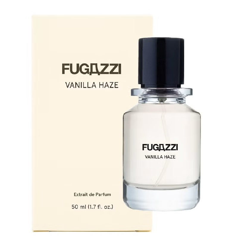 Fugazzi Vanilla Haze perfume bottle and packaging on a white background