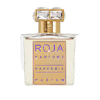 Roja Parfums Gardenia perfume bottle with gold cap on a white background