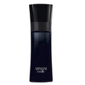 Black Armani Code perfume bottle on a white background