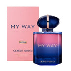 Giorgio Armani 'My Way' perfume bottle and packaging on a white background