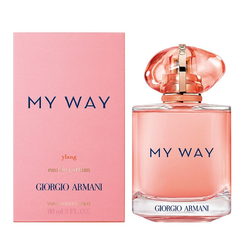 Giorgio Armani 'My Way' perfume bottle and packaging on a white background