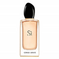 Giorgio Armani perfume bottle with black cap on a white background