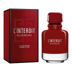 Givenchy L'Interdit perfume bottle and packaging on a white background