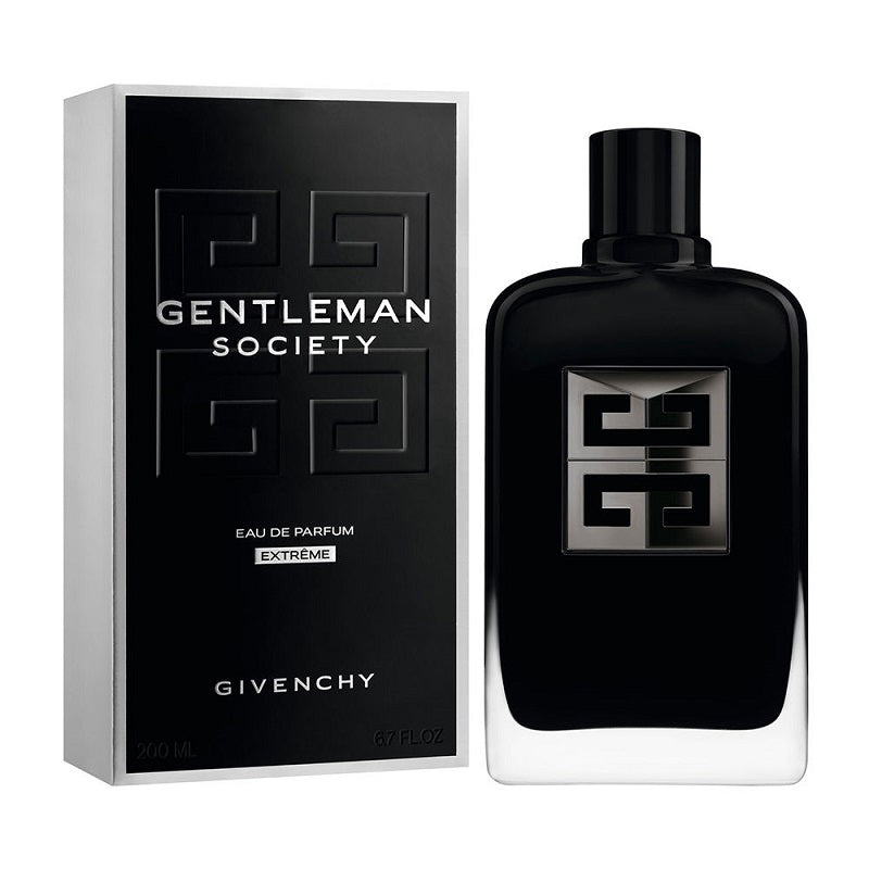 Givenchy Gentleman Society Extreme perfume bottle and packaging on a white background