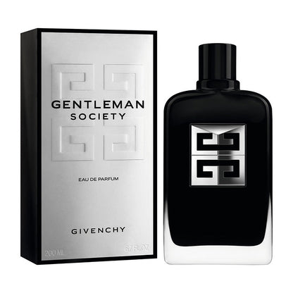 Givenchy Gentleman Society Eau de Parfum bottle and packaging on a white background