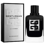 Givenchy Gentleman Society Eau de Parfum bottle and packaging on a white background