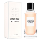 Givenchy Hot Couture perfume bottle and packaging on a white background