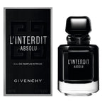 Givenchy L'Interdit Absolu perfume bottle and packaging on a white background