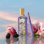 Gucci Flora Gorgeous Magnolia Eau de Parfum by Gucci styled among blooming magnolia flowers reflecting confidence, creativity and radiant feminine elegance.