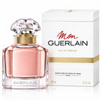 ScentBar Australia Mon Guerlain Eau de Parfum 100ml bottle with pink liquid and matching white perfume box