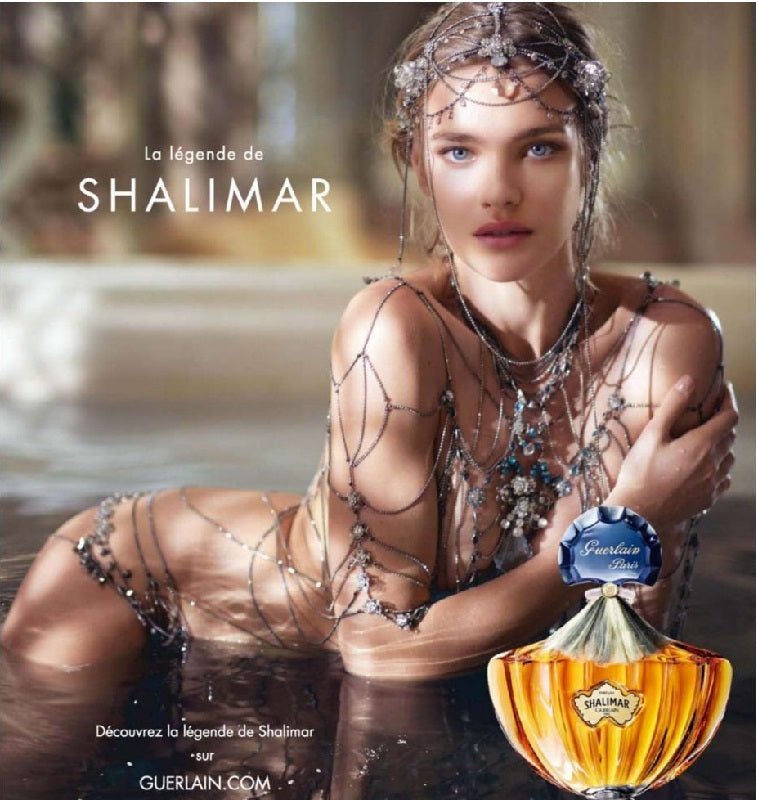 Shalimar Eau de Parfum by Guerlain styled with rich vanilla, amber and elegant French luxury accents reflecting romance, heritage and timeless sophistication.