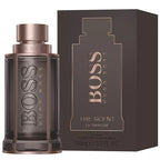Hugo Boss The Scent perfume bottle and packaging on a white background