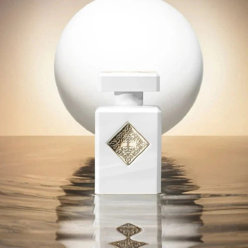 Musk Therapy Eau de Parfum by Initio Parfums Privés styled within a serene luxury water setting reflecting balance, comfort and sensual elegance.