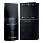 Issey Miyake Nuit D'Issey perfume bottle and packaging on a white background