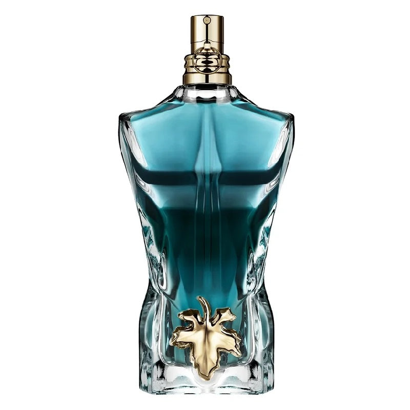 Jean Paul Gaultier Le Beau 125ml Eau de Toilette bottle featuring the iconic sculpted torso design with vine leaf detail on a white background.